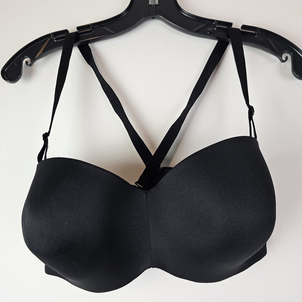 Maidenform Self Expressions Black Bra 40D Convertible Demi With Stay Put Lining